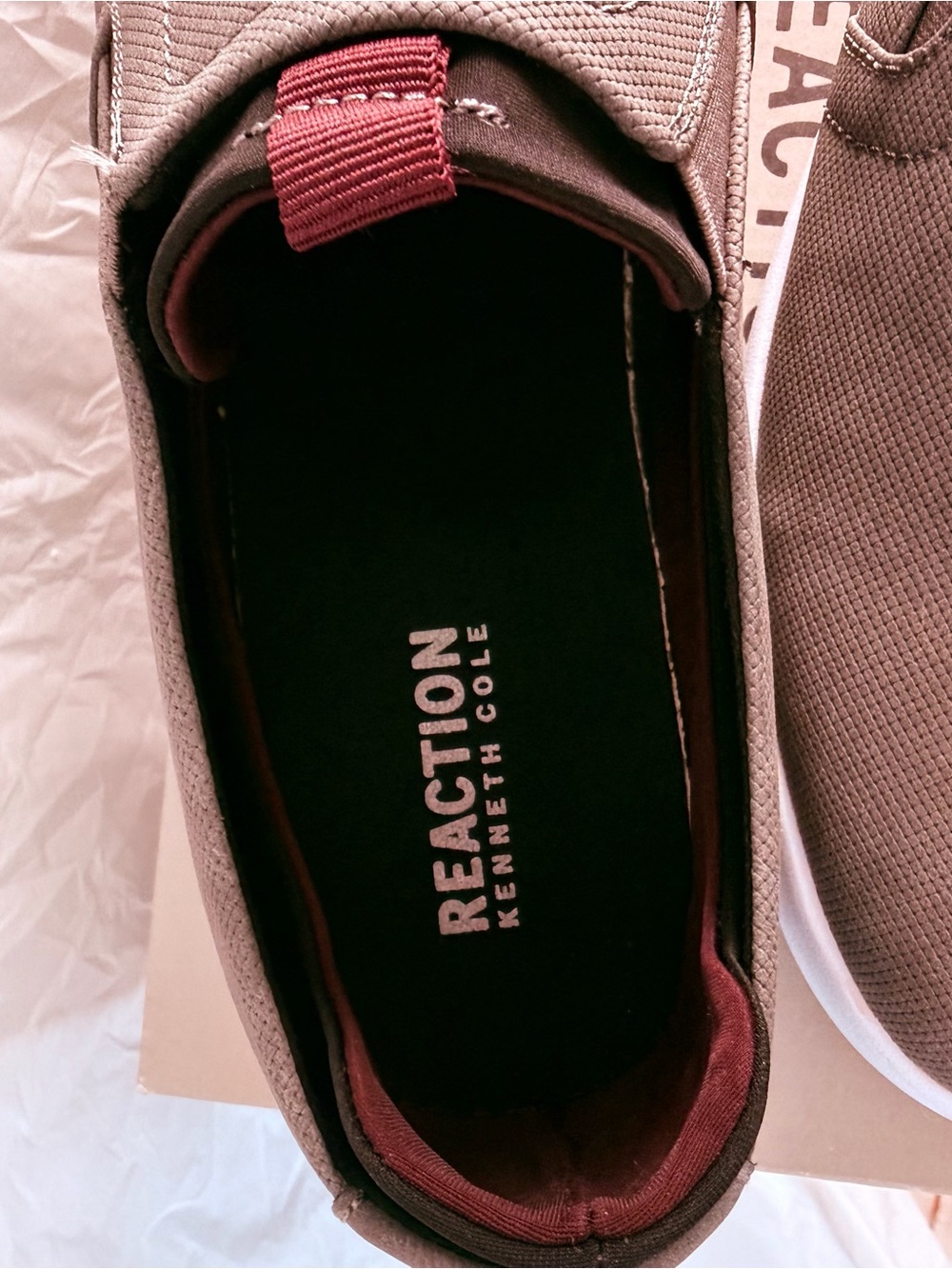 Kenneth Cole Reaction Slip-On Sneakers in Grey and White - Picture 5 of 6